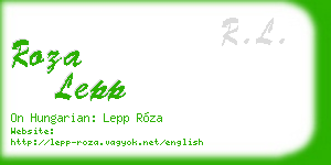 roza lepp business card